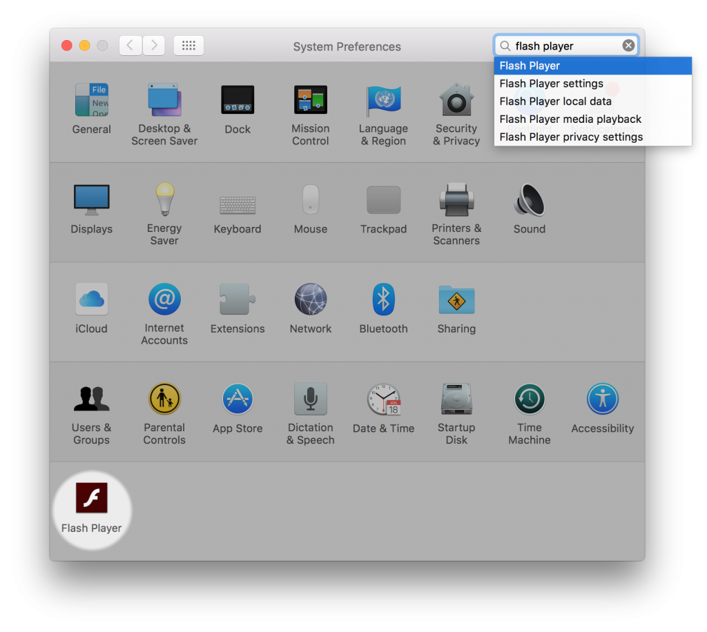 flash player for mac os 10.7.5